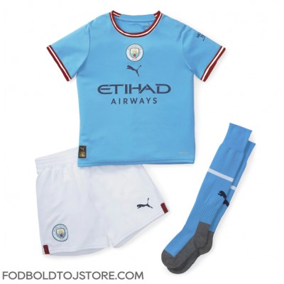 Manchester City Bernardo Silva #20 Hjemmebanesæt Børn 2022-23 Kortærmet (+ Korte bukser)
